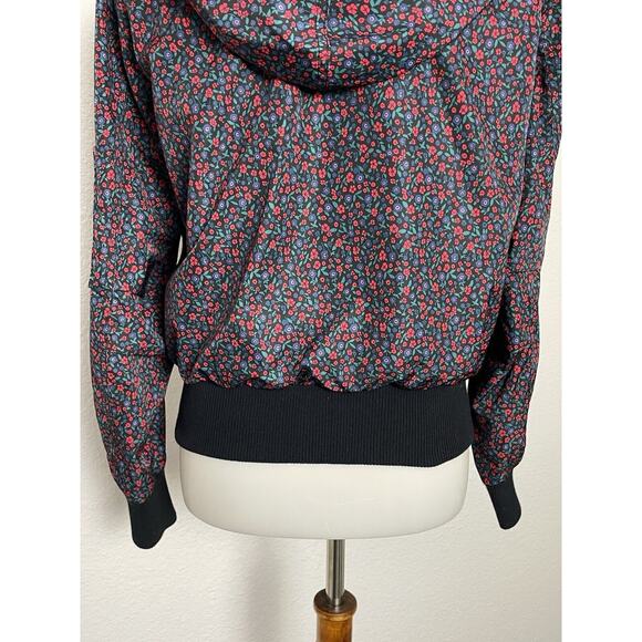 Coach Jacket Hoodie Bomber Varsity Multicolor Floral Windbreaker - Picture 10 of 15